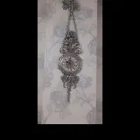 ساعت دیواری برنز اصل نقره ای