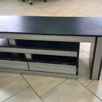 میز تلویزیون چوبی دوتیکه