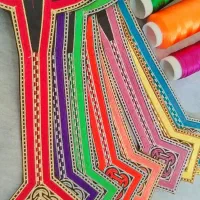 یقه آماده نقش ترکمنی