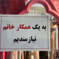 همکار خانم باسابقه جهت فروشندگی