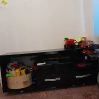 میز تلوزیون مشکی چوبی