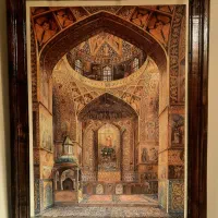 تابلو نقاشی آبرنگ مینیاتوری سفارشی سال 1982