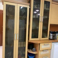 کابینت ام دی اف هود سینک دوقلو|آب‌چکان و نظم‌دهنده ظروف|مشهد, راهنمایی|دیوار