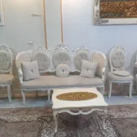 مبلمان ۹نفره ناهارخوری ۶نفره ومیز وسط فقط ۱۰ میلیو|مبلمان خانگی و میز عسلی|تهران, آبشار|دیوار