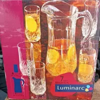 یک دست پارچ و لیوان لومینارک و یک دست گیلاس خوری