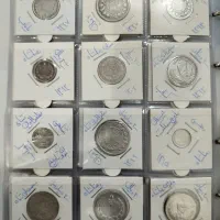 دوازده سکه قاجاری و پهلوی فروش کلی نه تکی