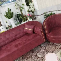 مبل آلبالویی مدرن ۸ نفره