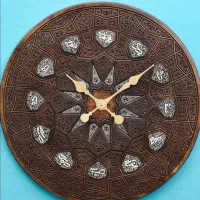 ساعت دیواری تمام چوب