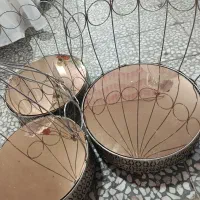 ظرف خنچه نقره ای یکبار استفاده شده|صنایع دستی و سایر لوازم تزئینی|ابریشم, |دیوار