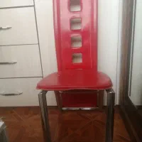 دو عدد صندلی فلزی با روکش سالم