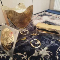 ست سطل و جای دستمال انتیک