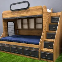 تخت دوطبقه چوبی