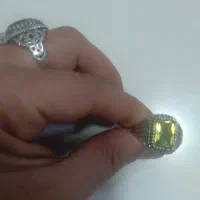 انگشتر نقره سنگ زبر جد