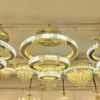 لوستر مدرن دایره|لوستر و چراغ آویز|تبریز, |دیوار