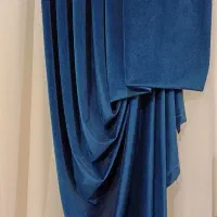 والان پرده آبی کاربنی چهار عدد