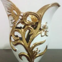 گلدان چینی طرح گل و پروانه