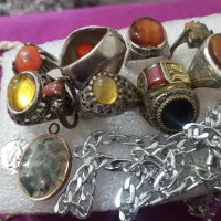 عقیق ناب قدیمی فروش  یکجا انگشتر گیر سر نقره  ب|جواهرات|تهران, امیریه|دیوار