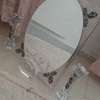 آیینه وشمعدان نقره کوب|صنایع دستی و سایر لوازم تزئینی|کرج, مصباح|دیوار