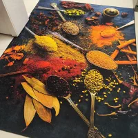 ست فرش و پرده آشپزخانه