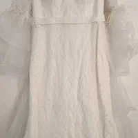 لباس سفید بسیار زیبا با سنگ دوزی