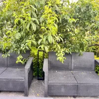 مبلمان پلاستیکی حصیری  باغ
