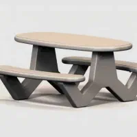 میز و نیمکت و صندلی مبلمان سنگی ویلا باغ بهشت زهرا