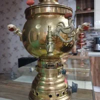 سماور برنجی گازی