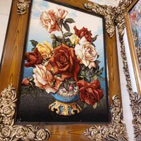 تابلو فرش منظره ،گل،تصویری|تابلو فرش|اصفهان, عطار نیشابوری|دیوار