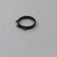 انگشتر استیل اسپایک دار مشکی