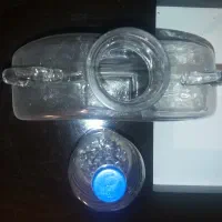 2عدد ظرف یا گلدان شیشه ای|صنایع دستی و سایر لوازم تزئینی|تهران, زرکش|دیوار