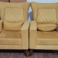 ی دست مبل ۷ نفره طوسی خردلی نو