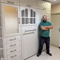 تخت کمجا کمددیواری مدلMDFپاکچوب تخت تاشودیواری|تخت و سرویس خواب|تهران, جنت‌آباد جنوبی|دیوار