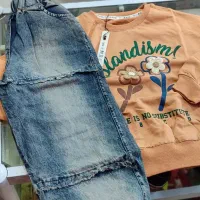 ست بلوز پنبه و شلوار لی گالری پوشاک مهراب