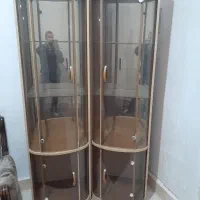 بوفه شیشه ایی قهوه ایی