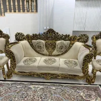 مبلمان سلطنتی ۹نفره چوب گردو /کار خاص و زیبا|مبلمان خانگی و میز عسلی|کازرون, |دیوار