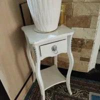 میز تلفن ب رنگ سفید