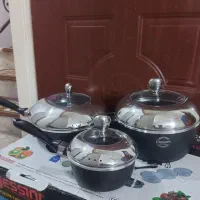 سرویس قابلمه چدن ۱۰ پارچه نو مارک دسینی  با کارتن