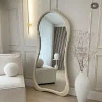 آینه قد چوبی دفرمه و ساده