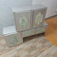 کابینت آلمینیومی کاملا سالم با هود سینک و شیر آب