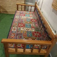 تخت چوبی کاملا نو برای حیاط و باغ