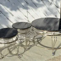 میز جلو مبلی و عسلی فلزی فرفورژه گرد آبکاری فورتیک|مبلمان خانگی و میز عسلی|آفتاب, |دیوار