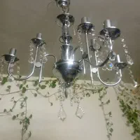 لوستر ۴شاخه هشت لامپ (استیل)