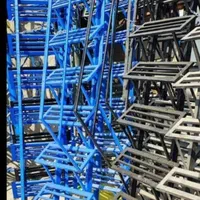 پله آهنی فلزی ۲ گرد پیچ ۲ صاف نرده نردبان راه پله۲