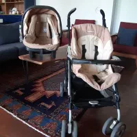 کالسکه وکریر پگ پرگو+کالسکه مادرکِیر+صندلی غذاچیکو