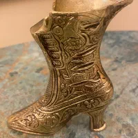 دکوری ، اکسسوری، مجسمه، جا شمعی گلدان ، کفش برنجی