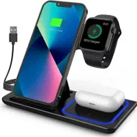 شارژر وایرلس سه کاره تاشو