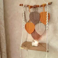 انواع شلف و دیوارکوب زیبای مکرومه ای|صنایع دستی و سایر لوازم تزئینی|بروجرد, |دیوار