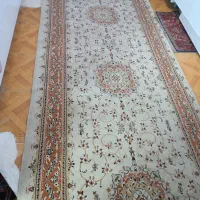 پرده دستک والان پرده دو عددکامل با گیپور و قالیچه|پرده، رانر، رومیزی|مشهد, الهیه|دیوار