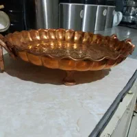 سینی مسی پایه دار