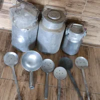 کولر پنکه دوکاره پایه دار وتعدادی ظروف استیل، رویی|پنکه و تصفیه‌کنندهٔ هوا|شیراز, لشکری‎|دیوار